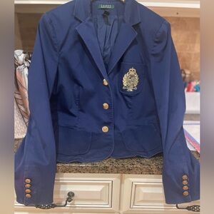 Ralph Lauren Royal Blue Blazer with Gold Accents